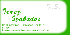 terez szabados business card